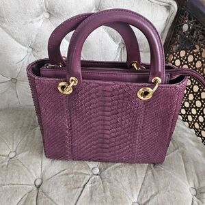 Authentic python skin handbag